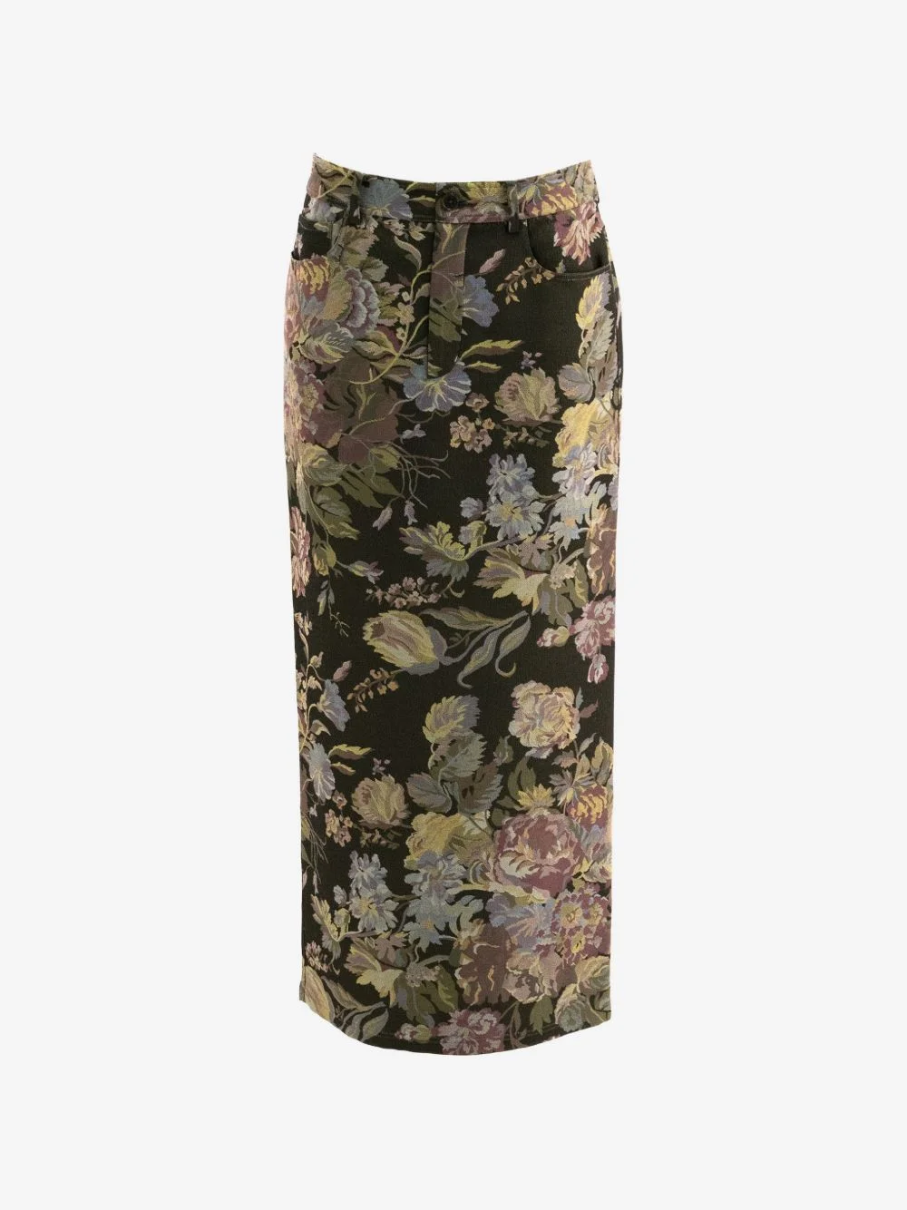 floral-print tapestry maxi skirt - 1