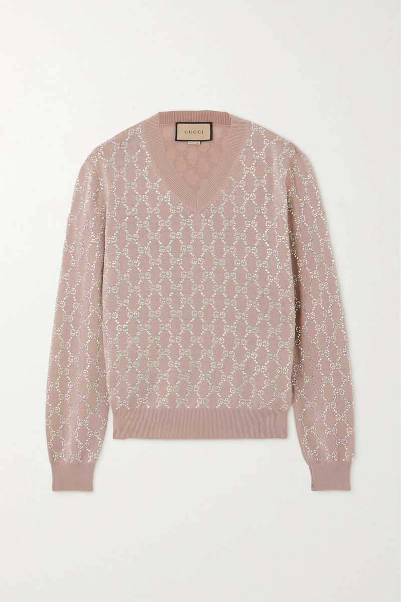 Crystal-embellished wool sweater - 1