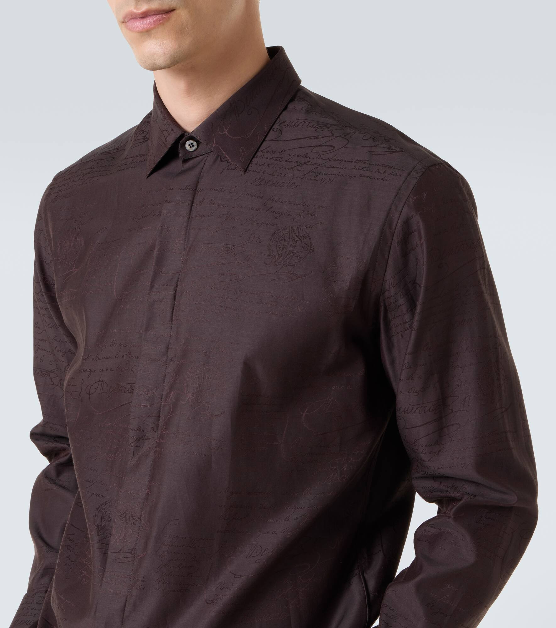 Printed silk and cotton shirt - 5