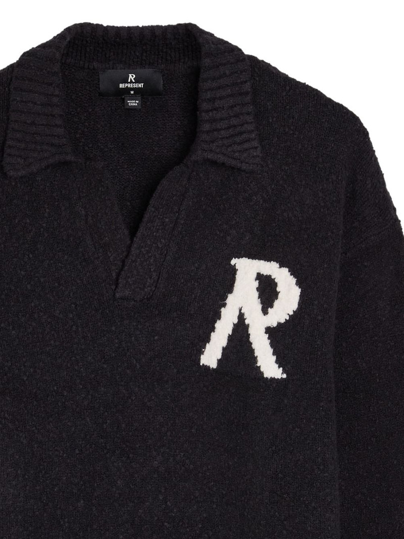 REPRESENT initial collared sweater outlook