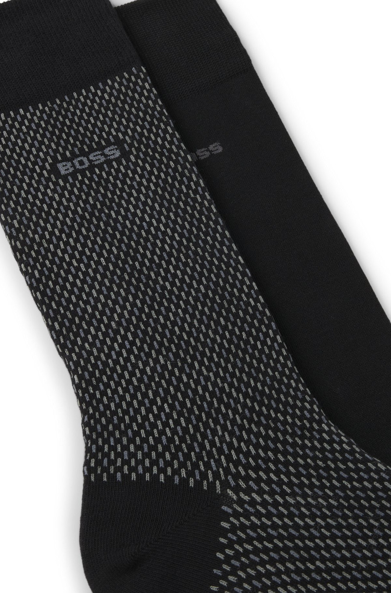 BOSS TWO-PACK OF REGULAR-LENGTH SOCKS WITH LOGO DETAILS outlook
