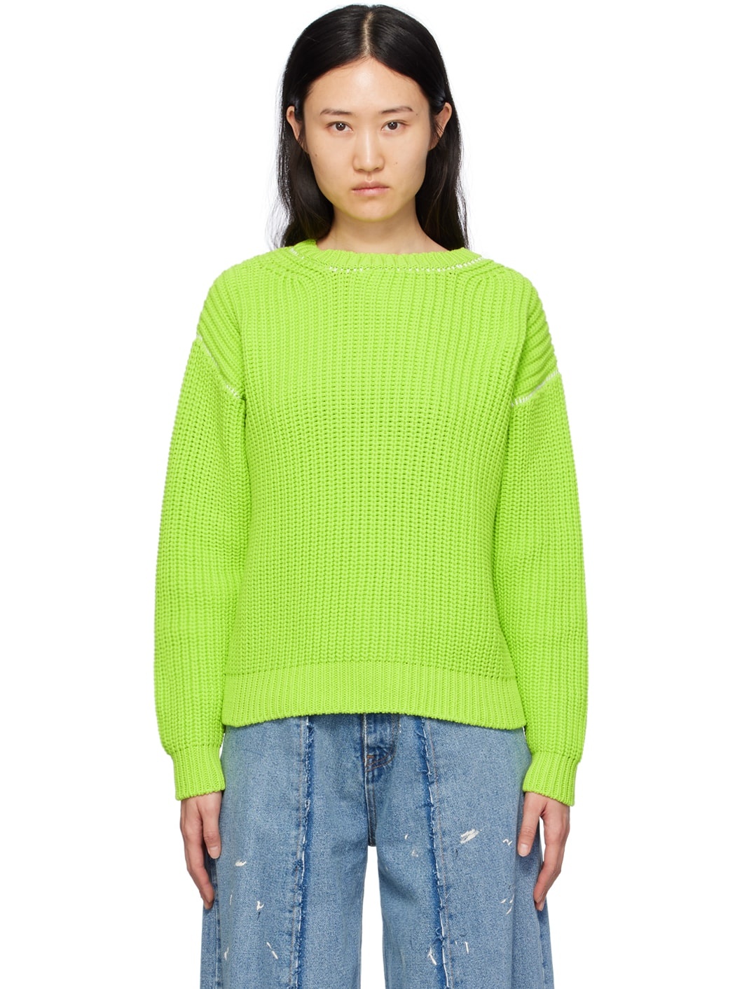 Green Airy Sweater - 1