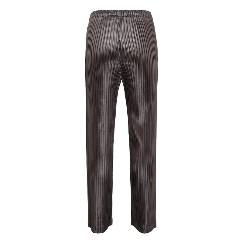 ISSEY MIYAKE Glossed Metal Pleated Pants outlook