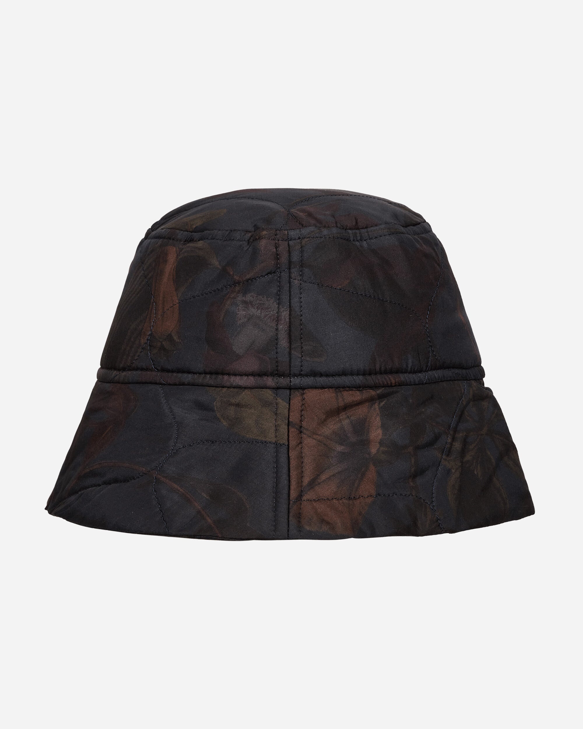 Quilted Floral Bucket Hat Navy - 3