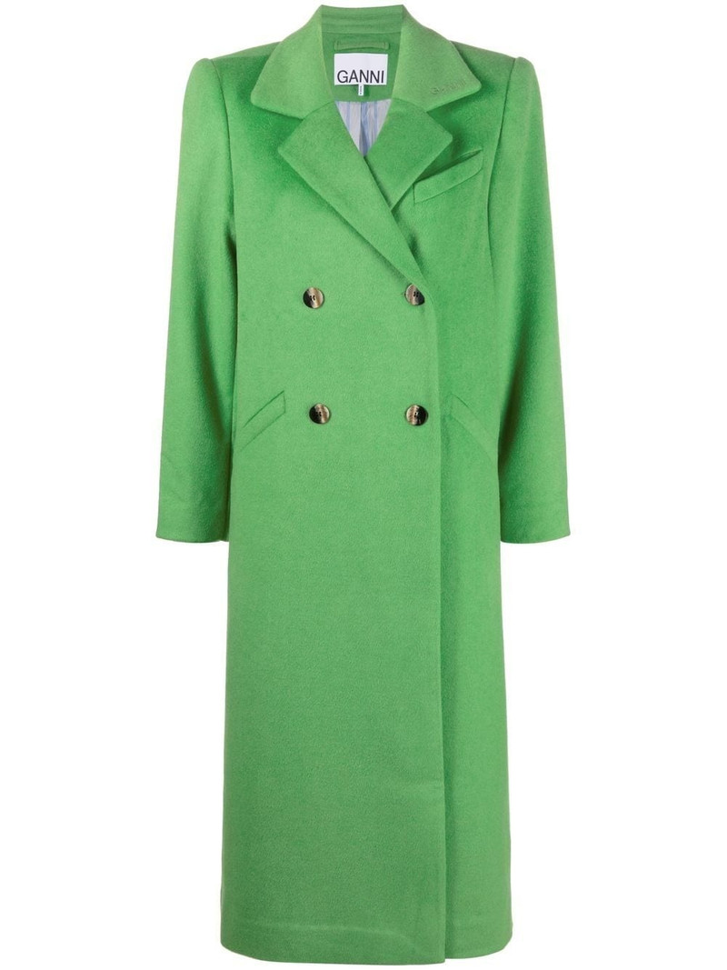 double-breasted button-fastening coat 1