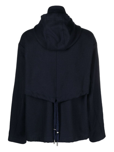 AMI Paris drawstring-hood virgin wool jacket outlook