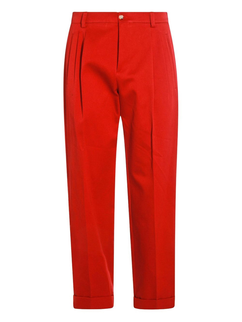 pleated-cuffed trousers 1