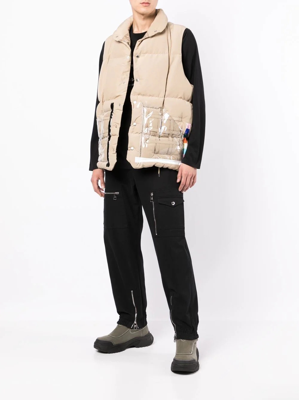 high-neck padded gilet - 2