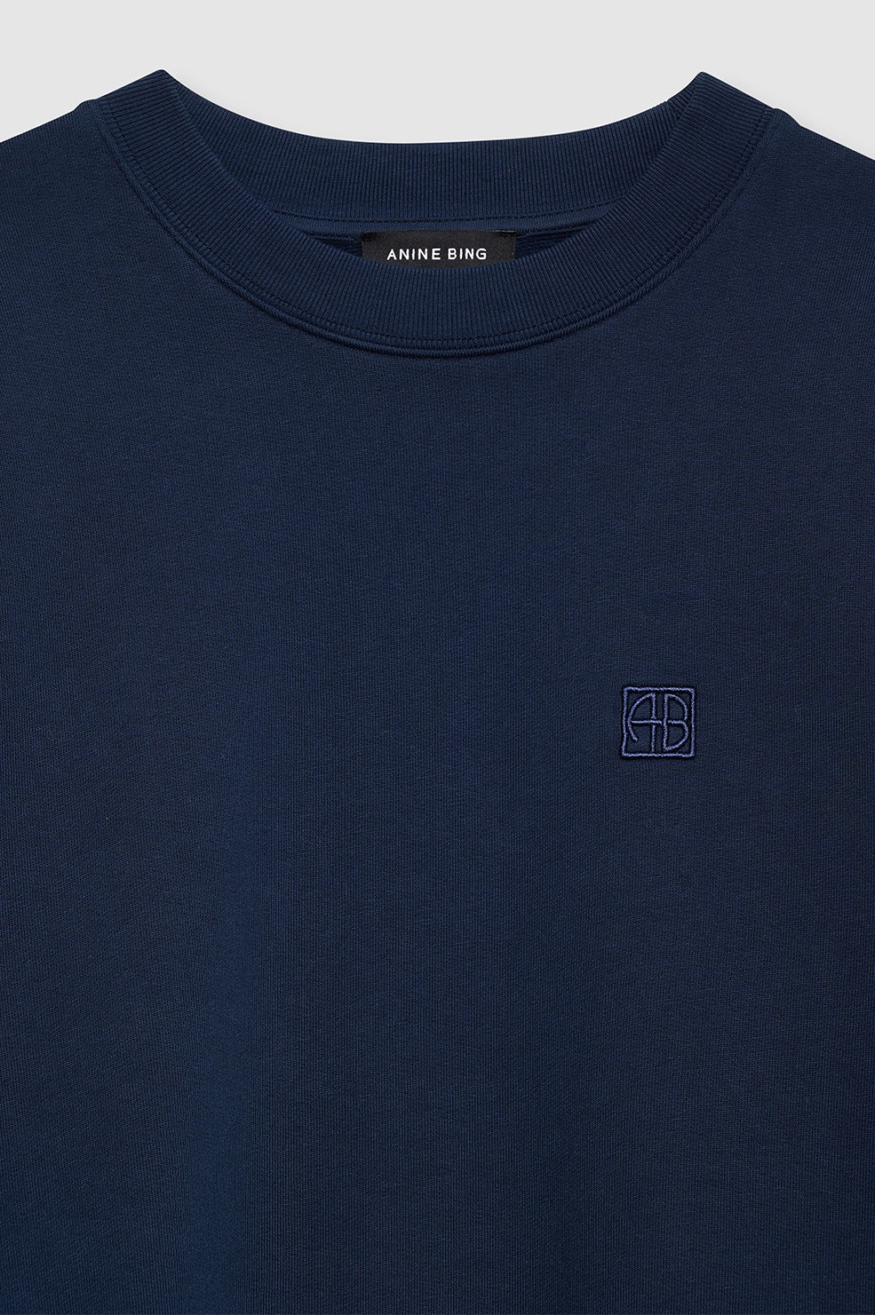 Miles Sweatshirt Framed Monogram - Washed Navy - 4