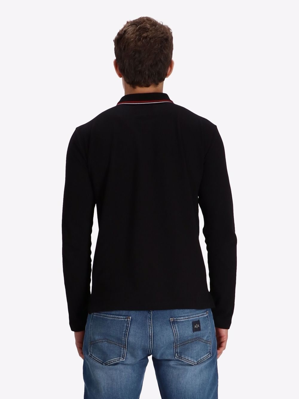 embroidered-logo long-sleeved polo shirt - 4