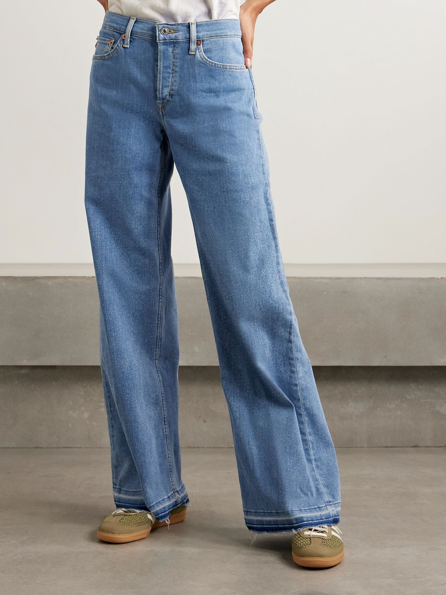 Mid-rise wide-leg jeans Mid denim - 3