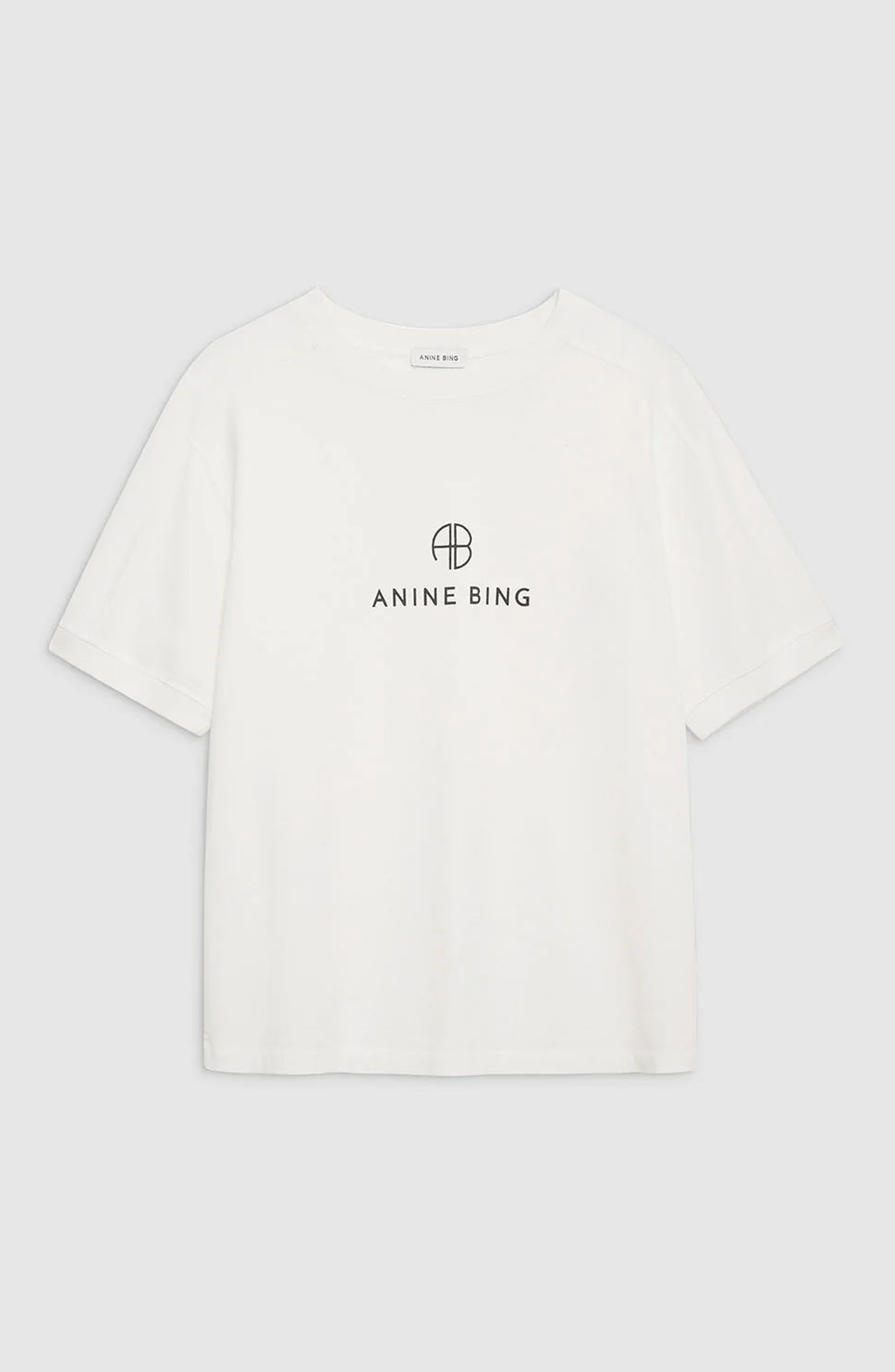ANINE BING Jaylin Tee Monogram T-Shirt in Ivory at Nordstrom - 4