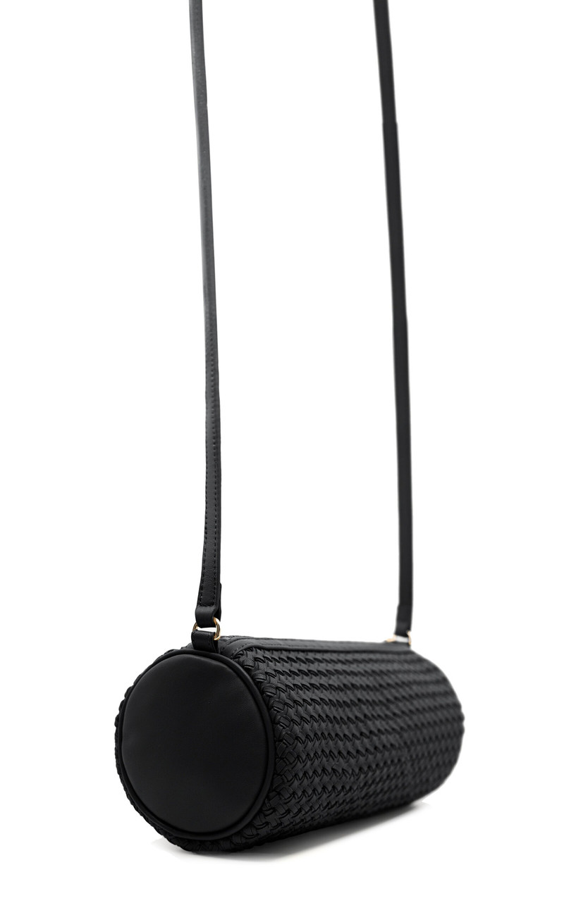 Studio Amelia Banderas Leather Barrel Bag black outlook
