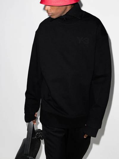 Y-3 logo-print oversize sweatshirt outlook