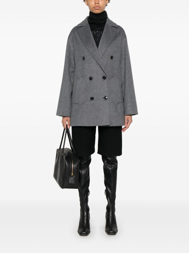 Herno virgin wool peacoat outlook