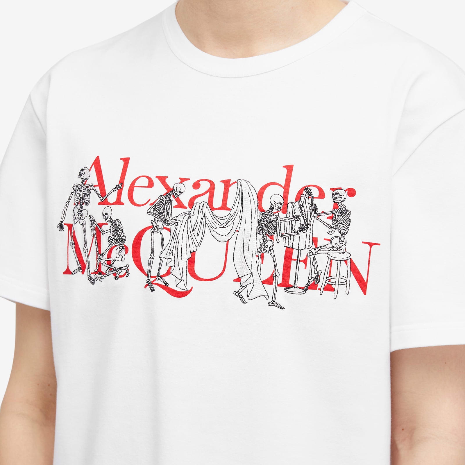 Tシャツ・カットソー Alexander McQueen Tailor Skeleton-logo T-shirt Alexander McQueen Alexander McQueen Tailor Skeleton Logo T
