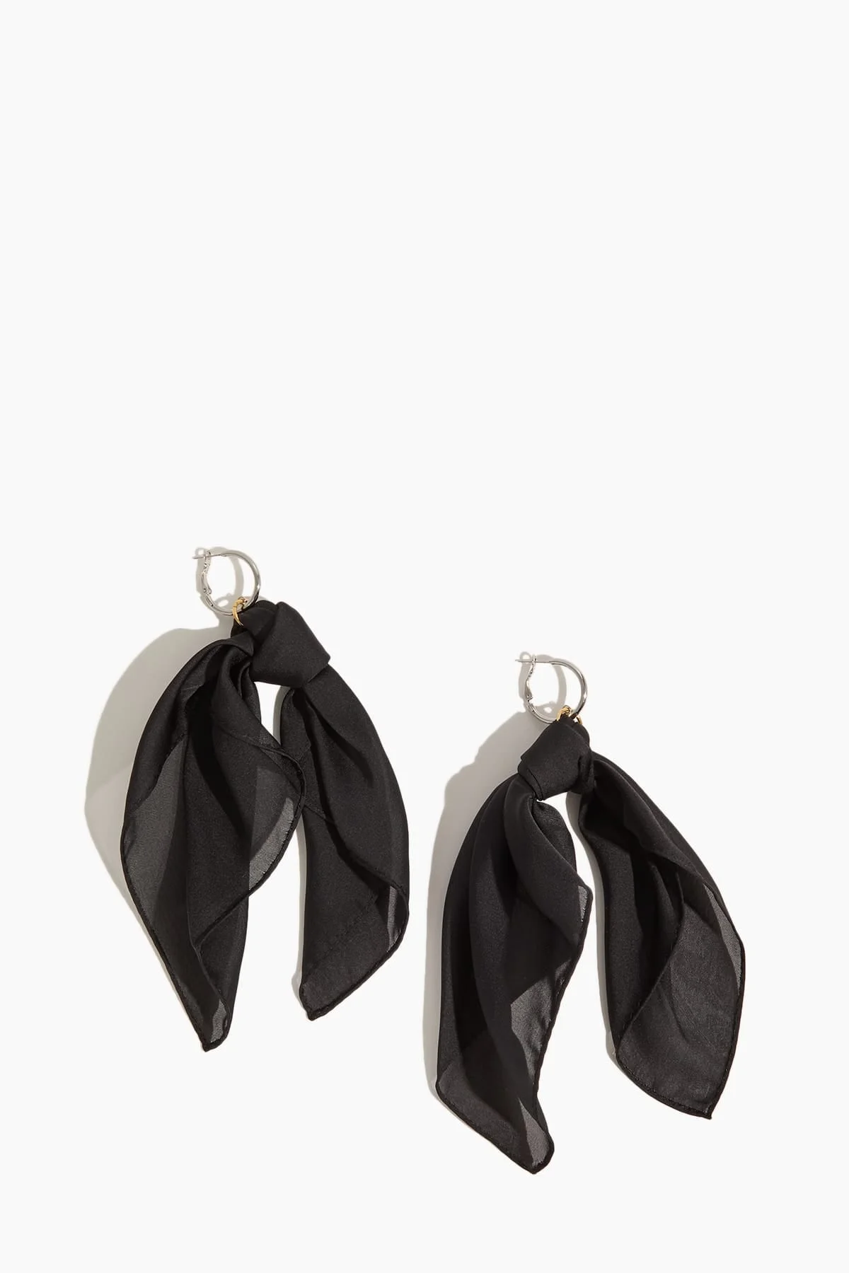 Scarf Earrings in Black - 1