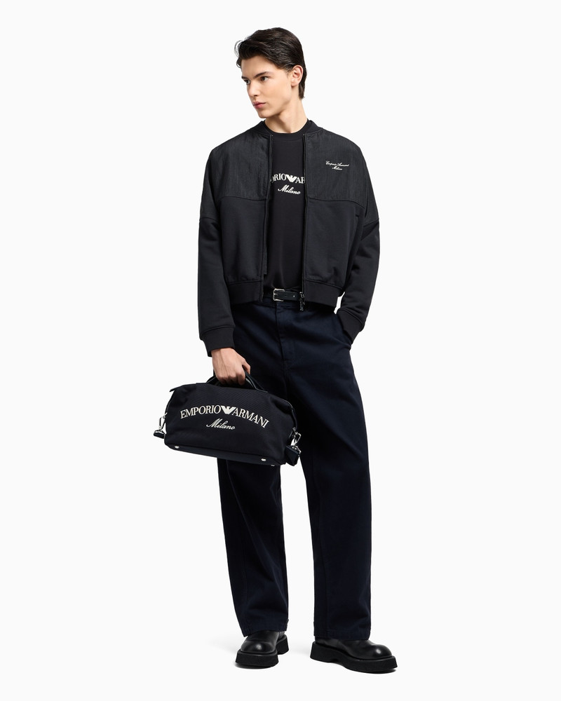 EMPORIO ARMANI DOUBLE-JERSEY SWEATSHIRT WITH LOGO EMBROIDERY outlook