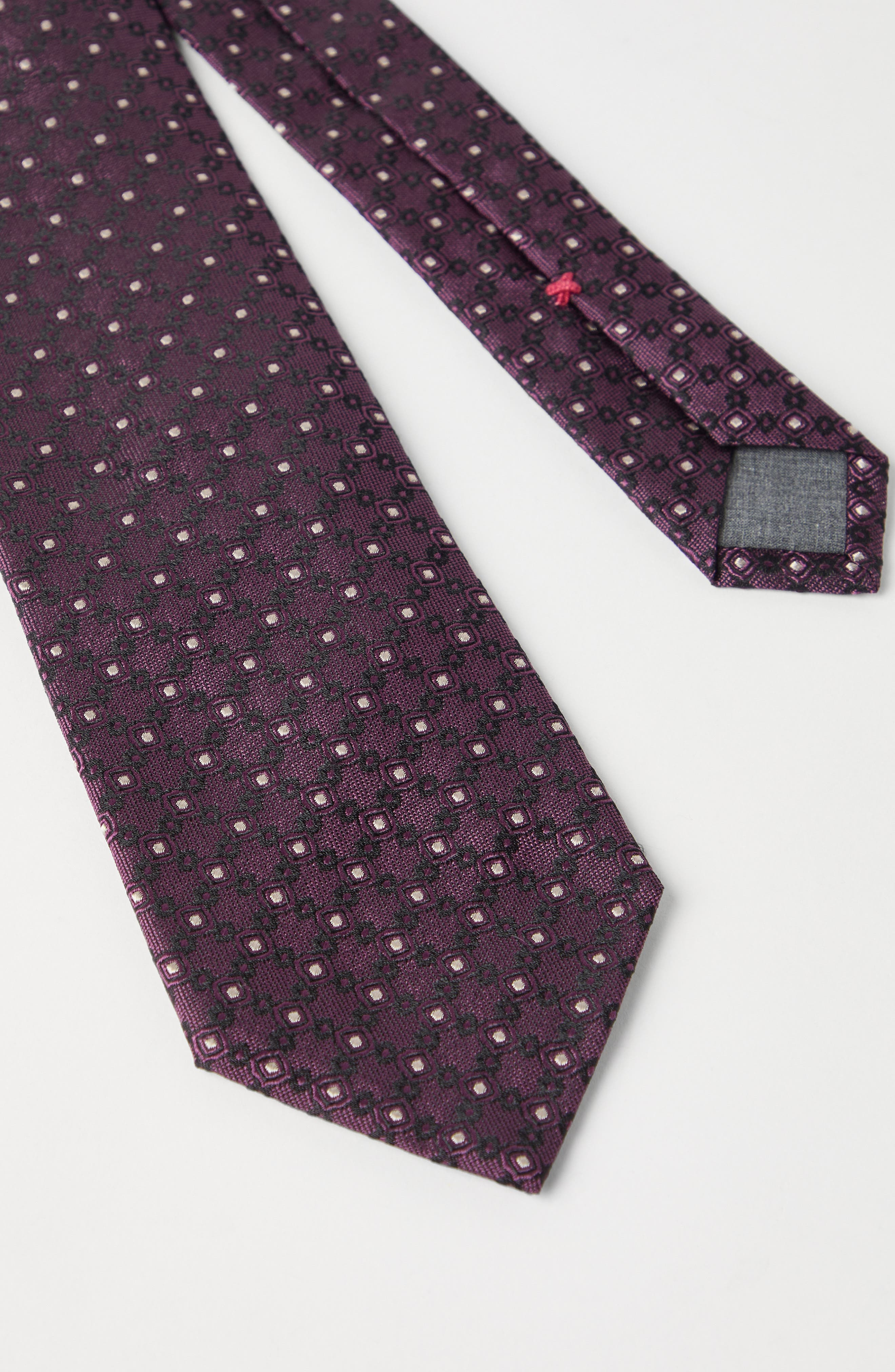 Brunello Cucinelli Necktie with jacquard pattern in Burgundy at Nordstrom - 3