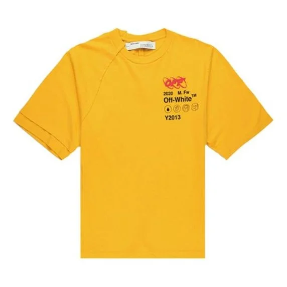 Off-White FW19 Industrial Y013 Recon Short-Sleeve Tee Men Yellow OMAA078F191850166010 - 1