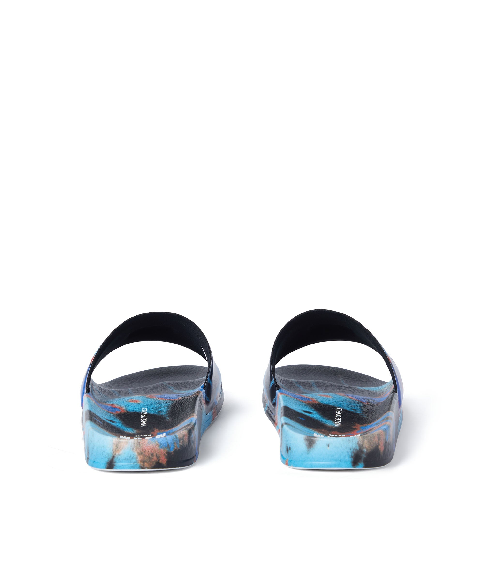 Tie dye pool slippers with MSGM micro logo - 3