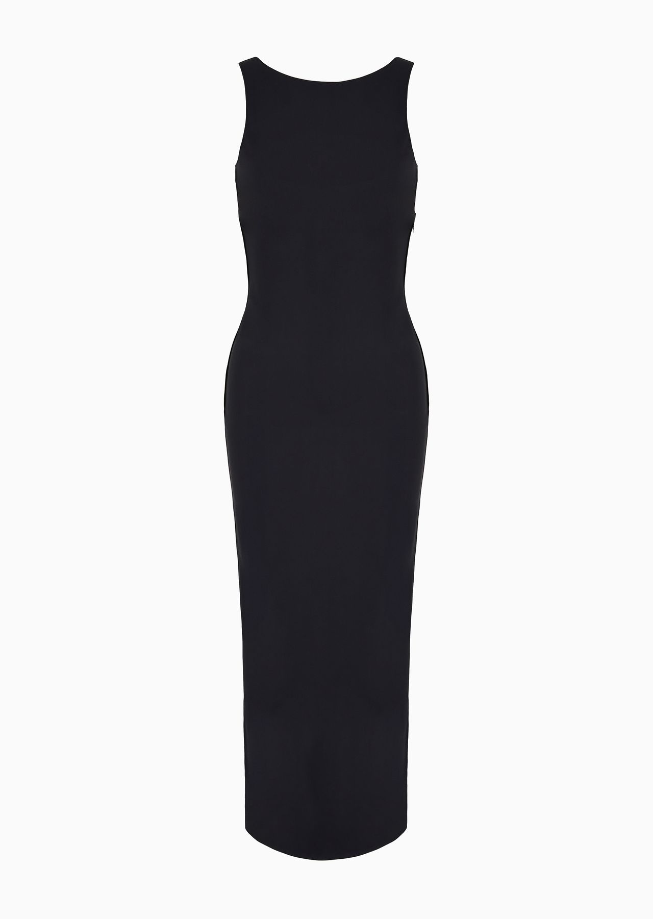 Scuba-jersey long sheath dress - 1