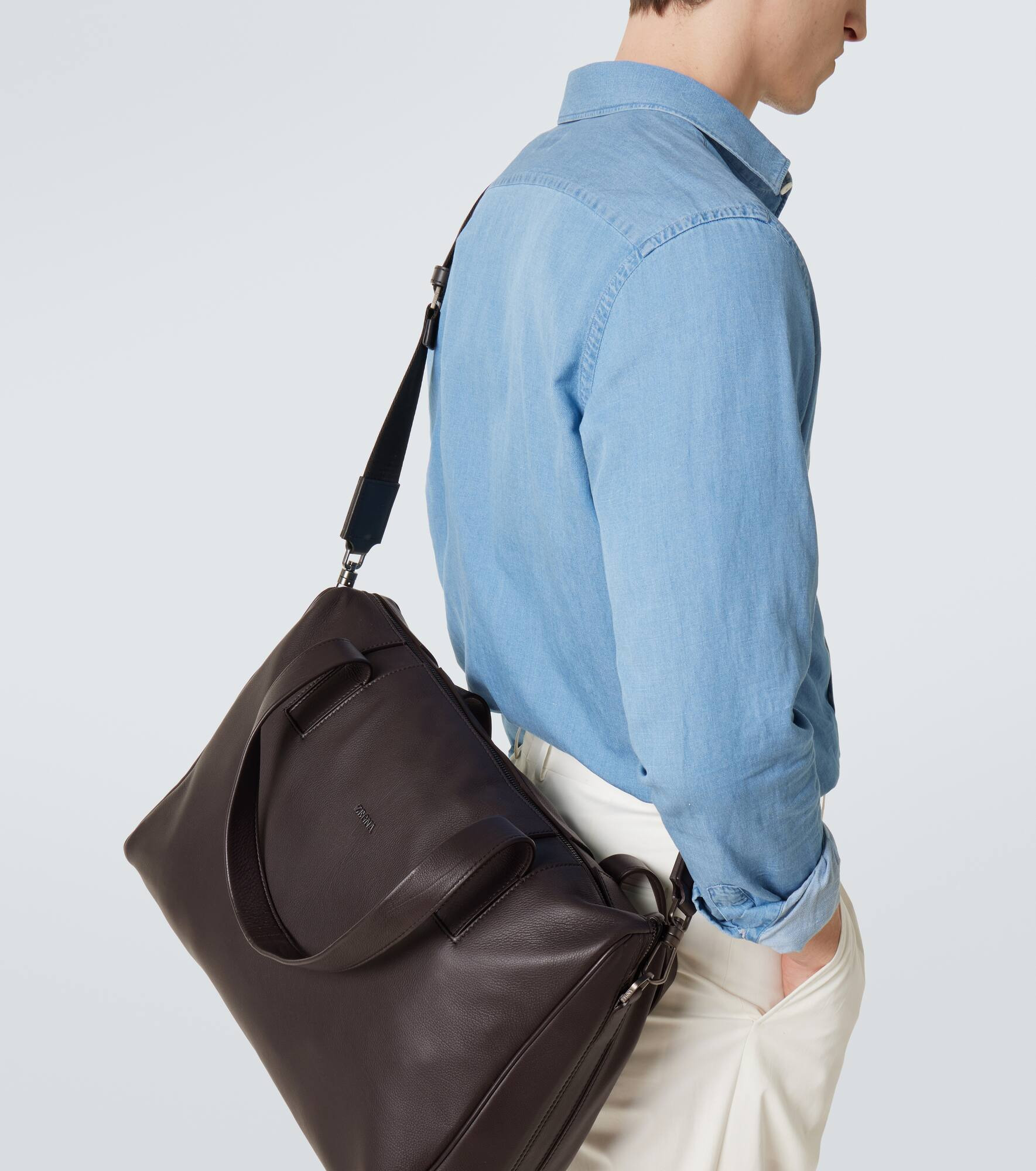 Leather duffel bag - 3