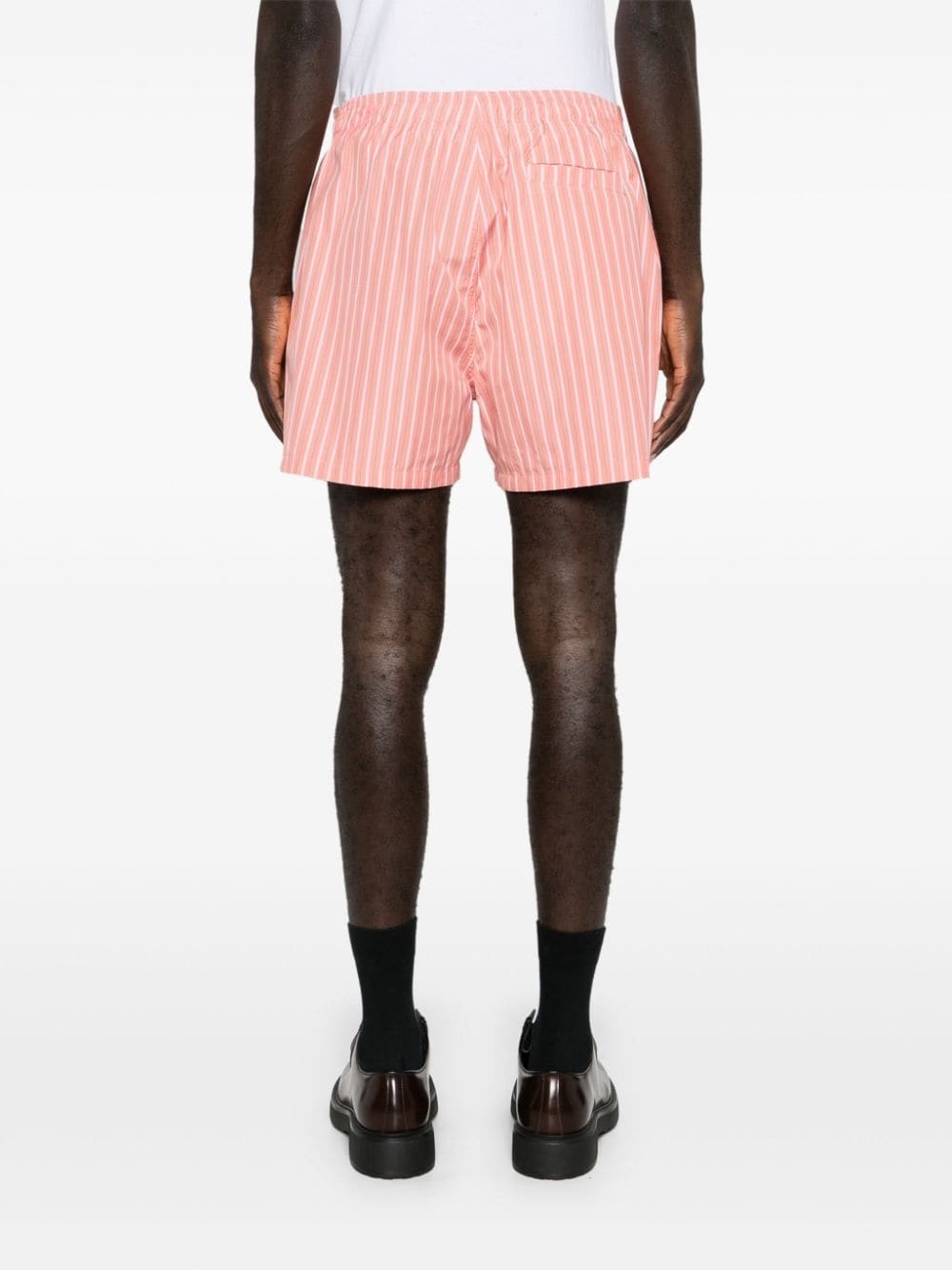 striped mid-rise deck shorts - 4