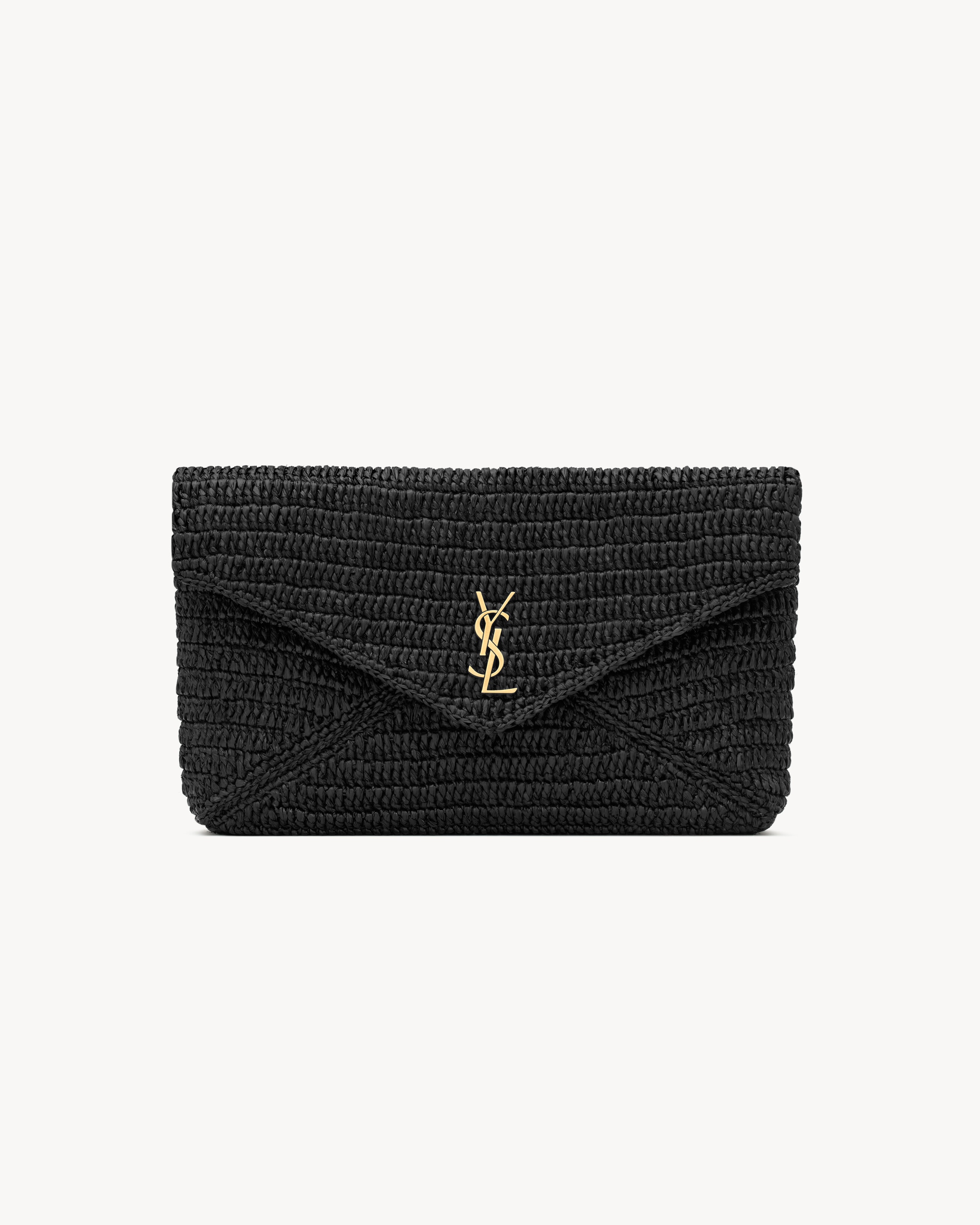 CASSANDRE LARGE ENVELOPE POUCH IN RAFFIA - 1