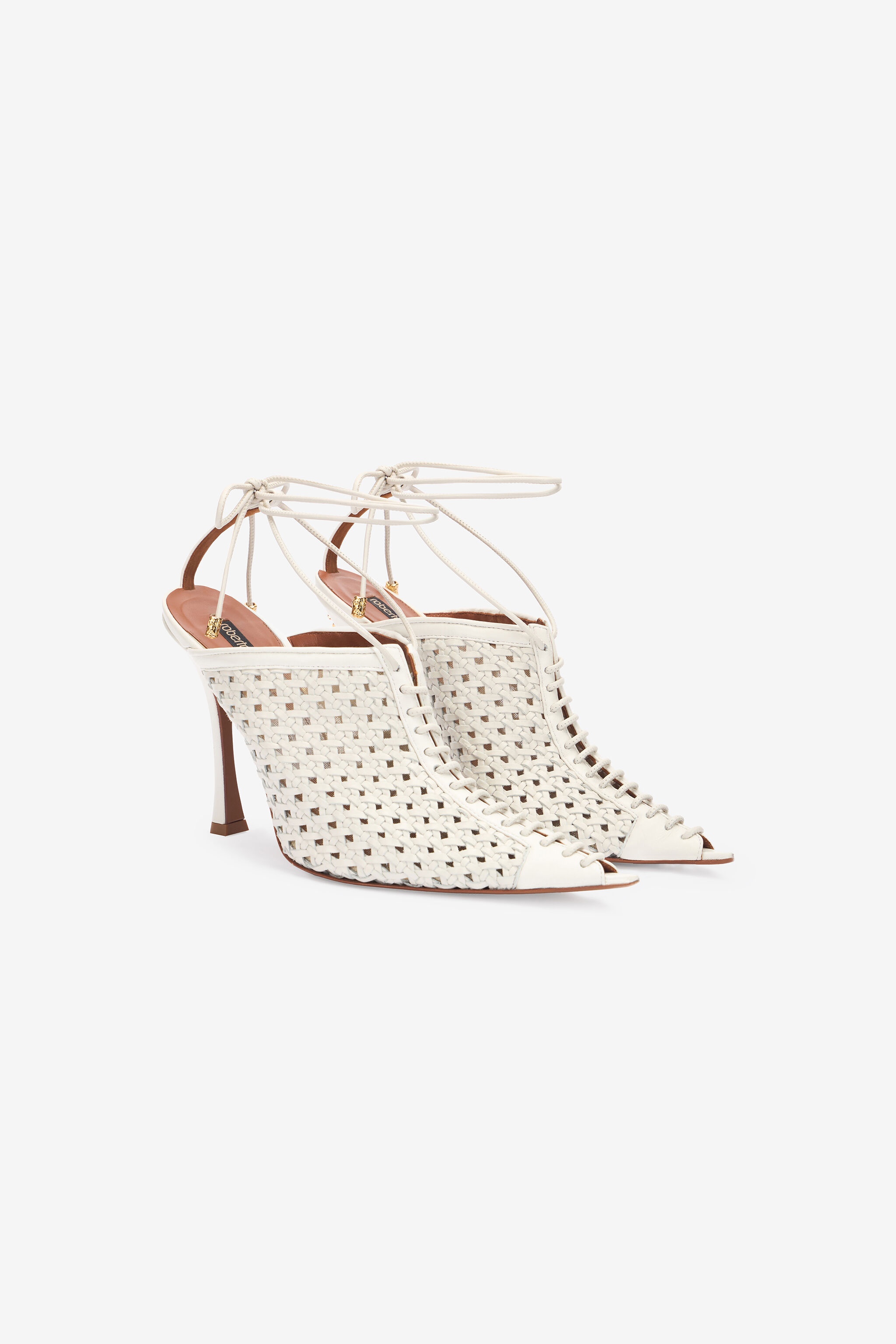 Lace-Up And Openwork Mules - 2
