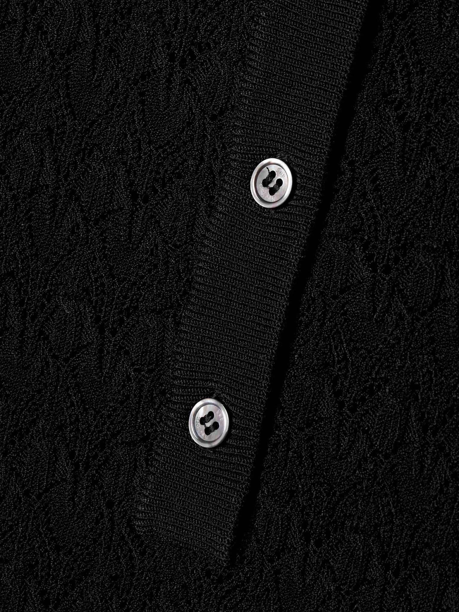 Rue pointelle-knit midi dress Black - 5