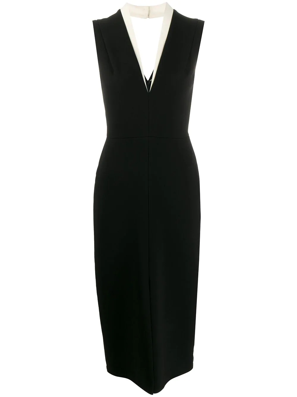 tuxedo-style midi dress - 1