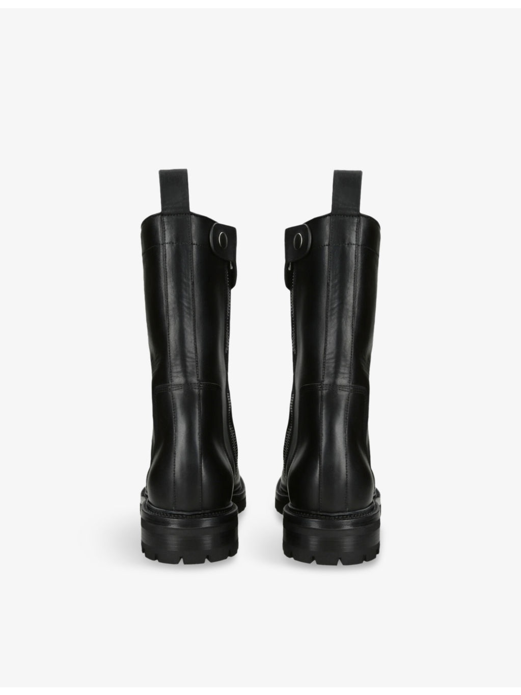 Chunky-Sole Leather Ankle Boots - 4