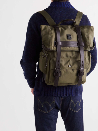 Belstaff Bruce Logo-Appliquéd Leather-Trimmed Canvas Backpack outlook