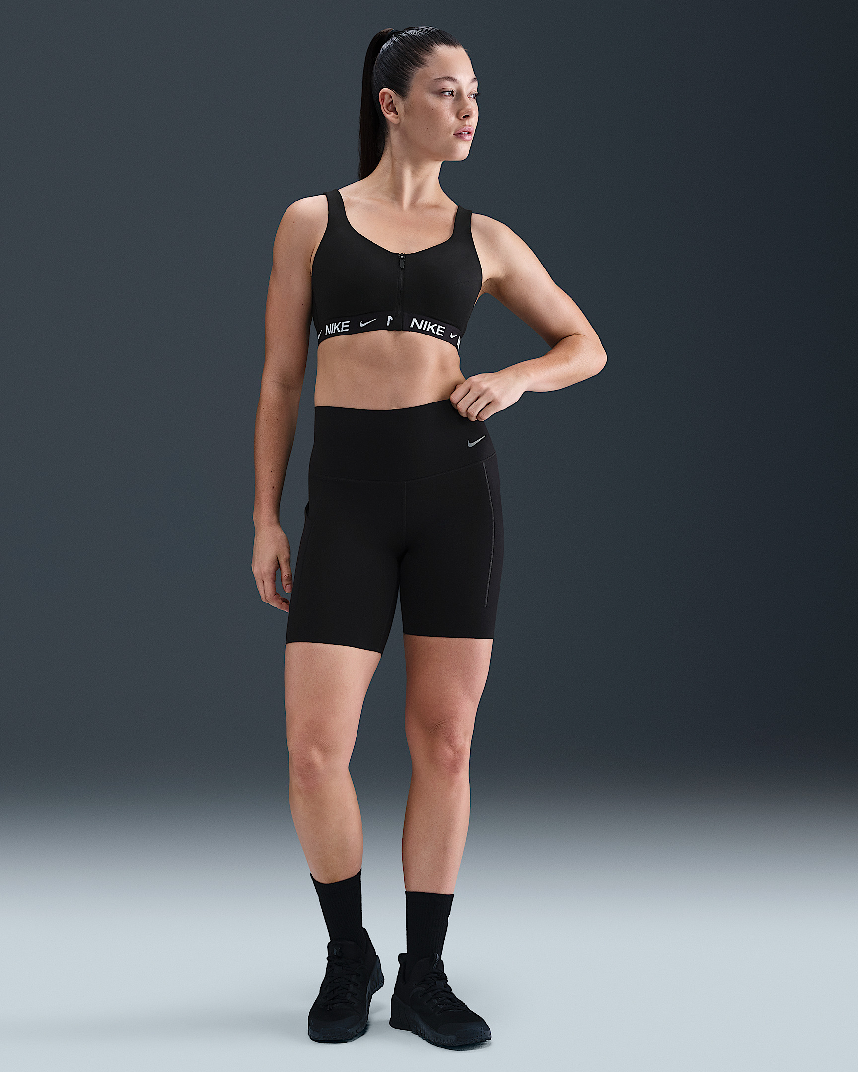 Nike Indy High Support Women's Padded Front-Zip Sports Bra - 4