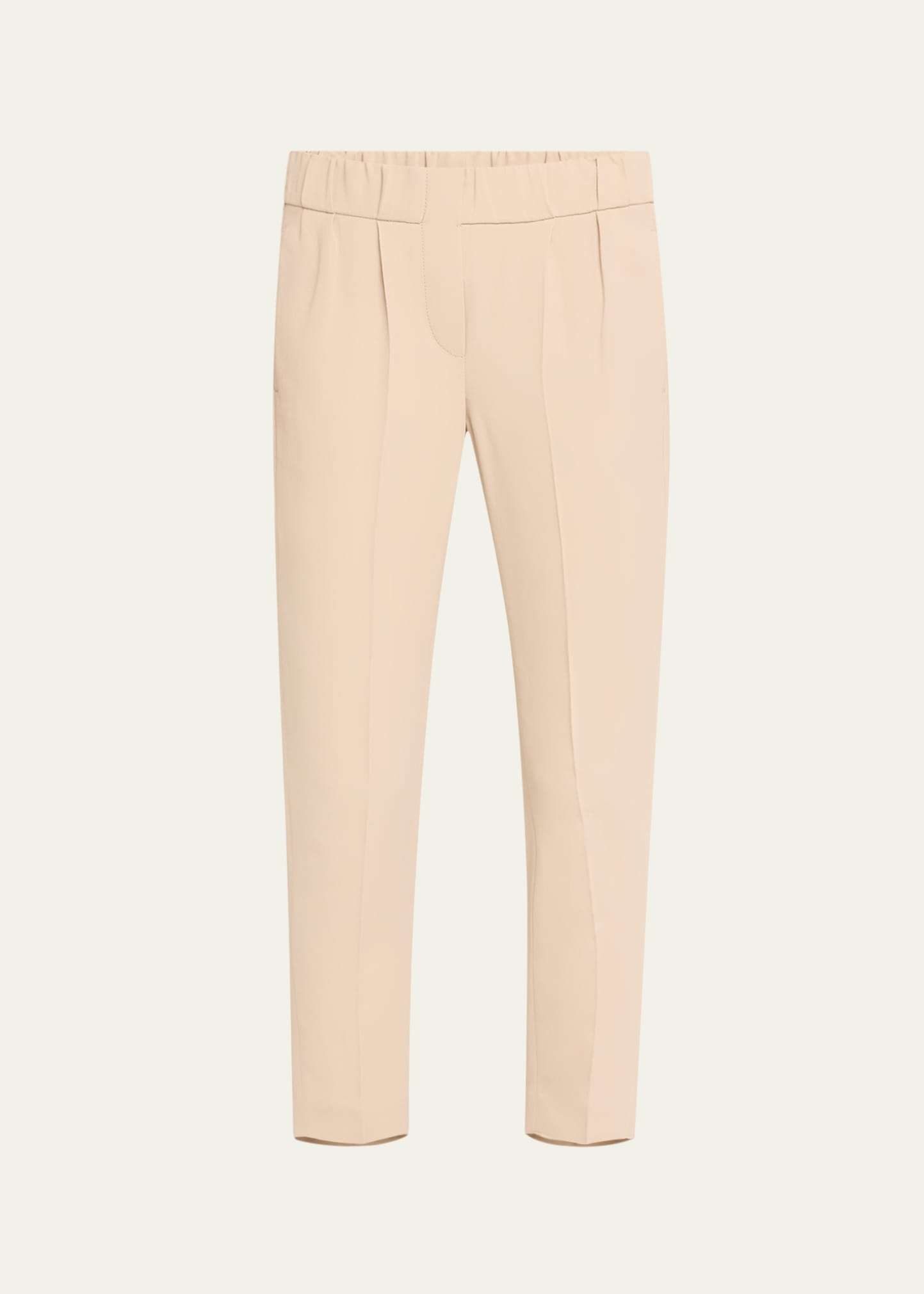 Pull-On Silk Crepe Pants - 1