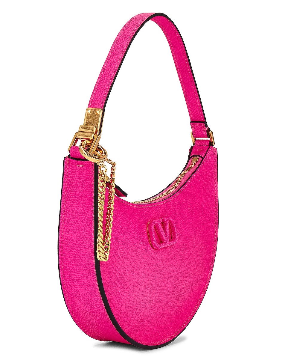 V Logo Signature Mini Hobo Bag - 3