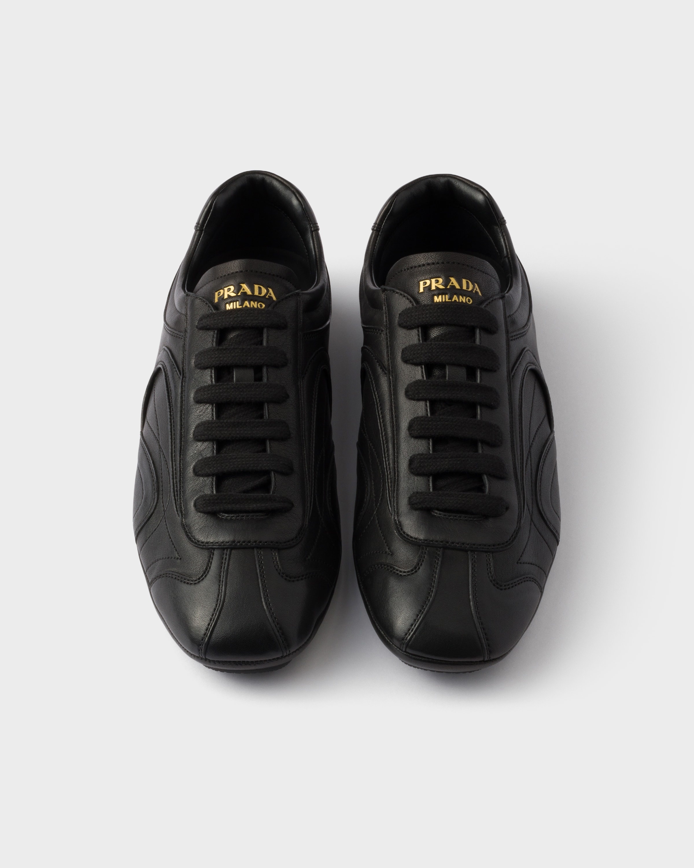 Antiqued nappa leather sneakers - 4