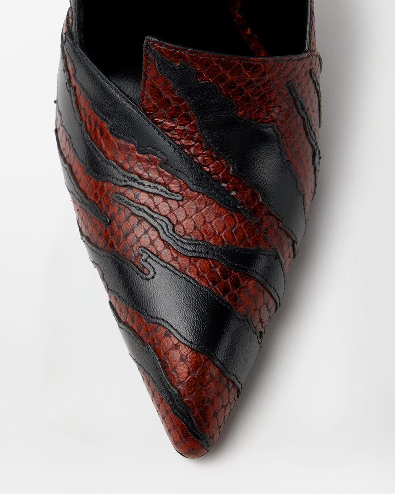 Tigre Python-Effect Leather Pumps 105 mm 5
