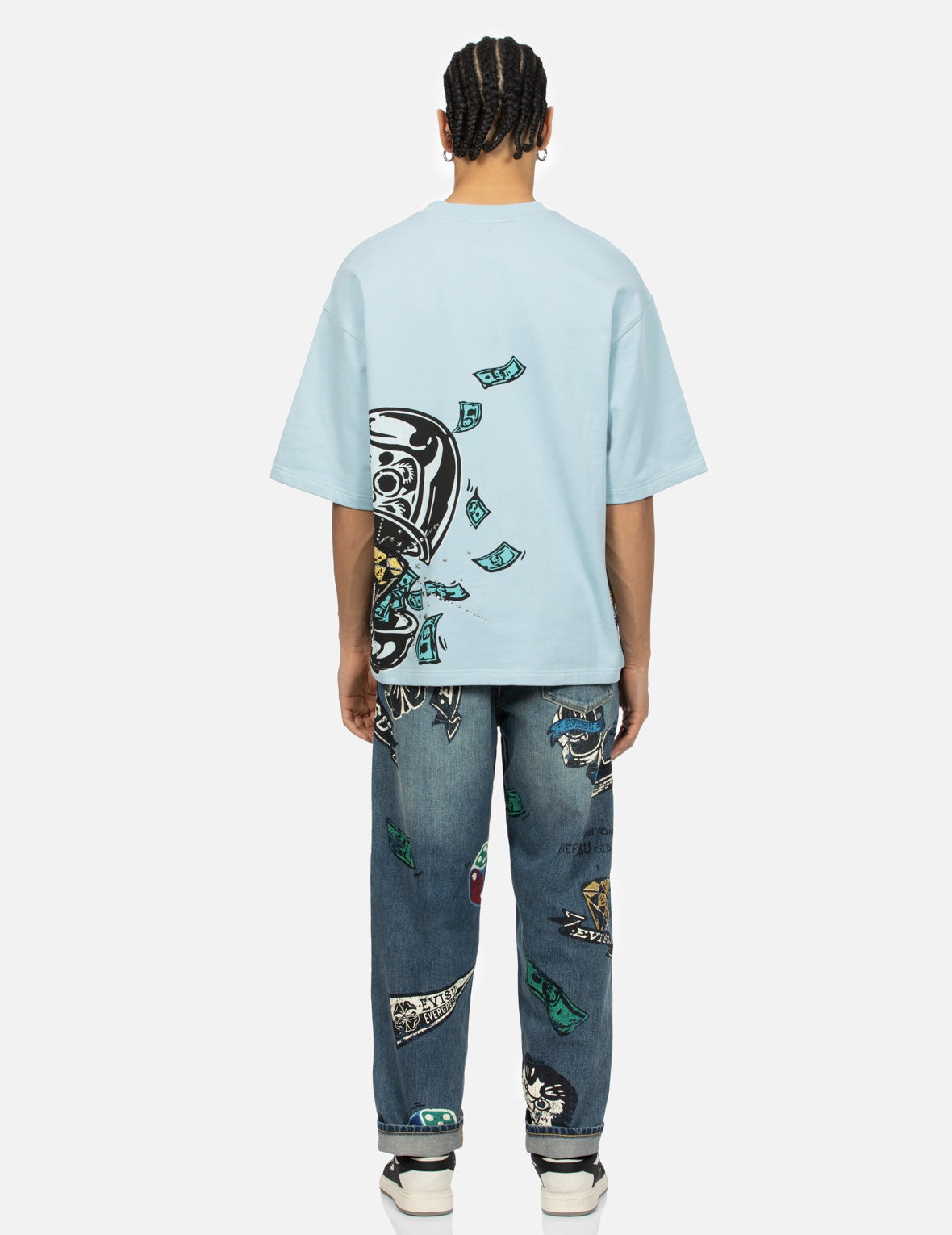 Take A Chance Print Relax Fit Jeans - 5