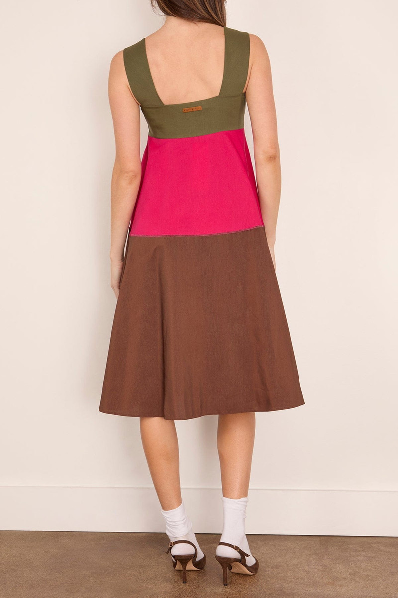 Raw Viscose Ramie Dress in Tobacco 4