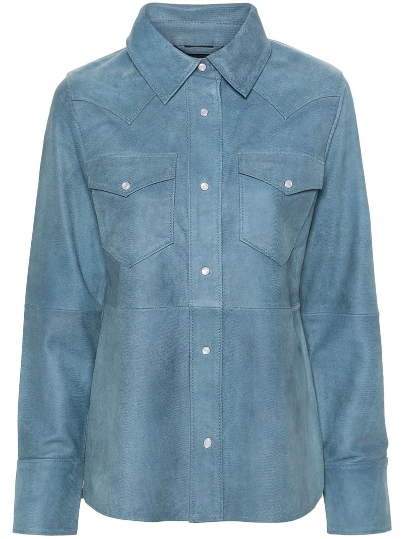 Western leather shirt 1