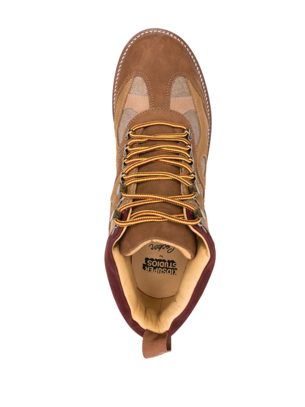 panelled-design leather boots - 4