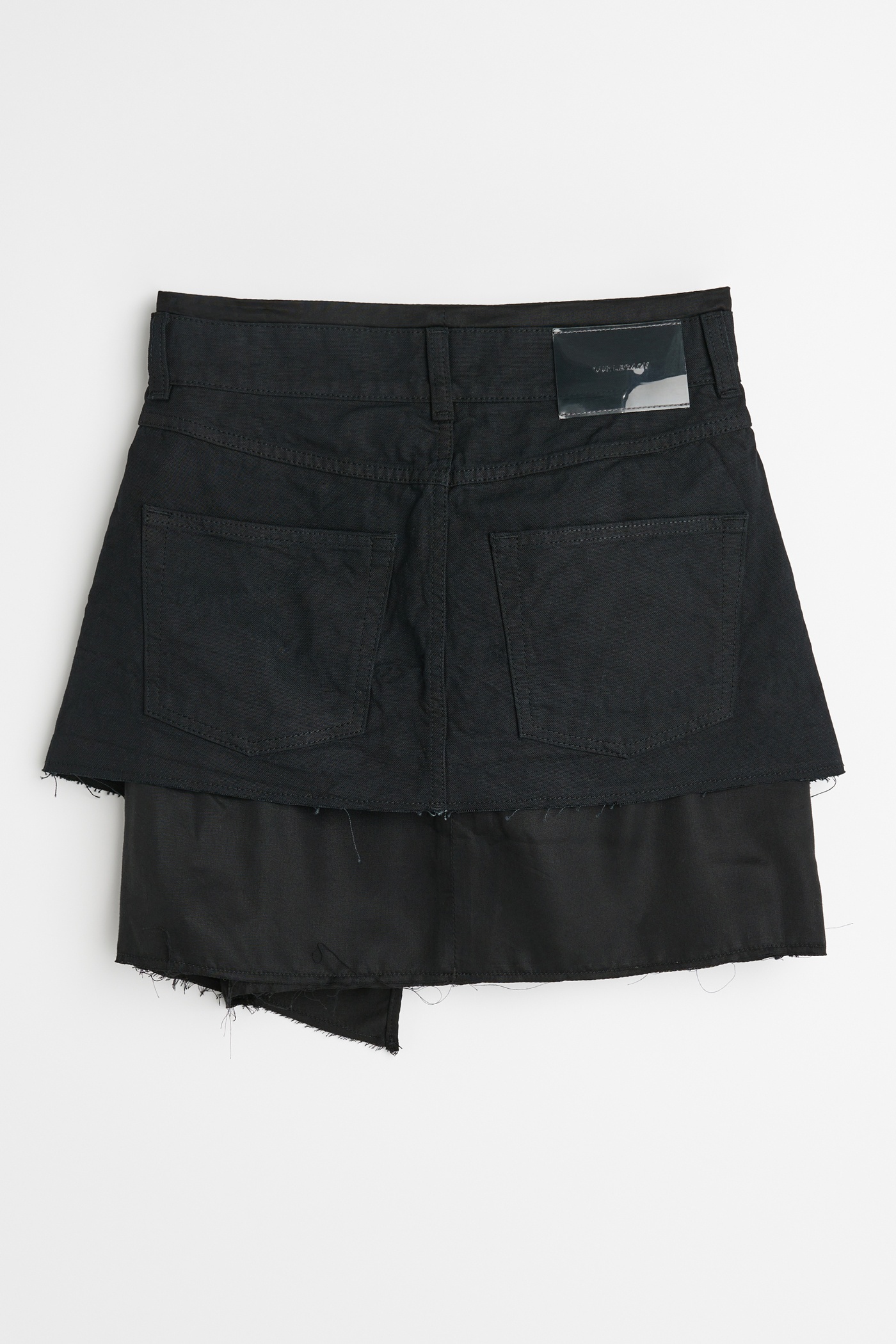 Mini Denim Skirt Black Canvas - 6