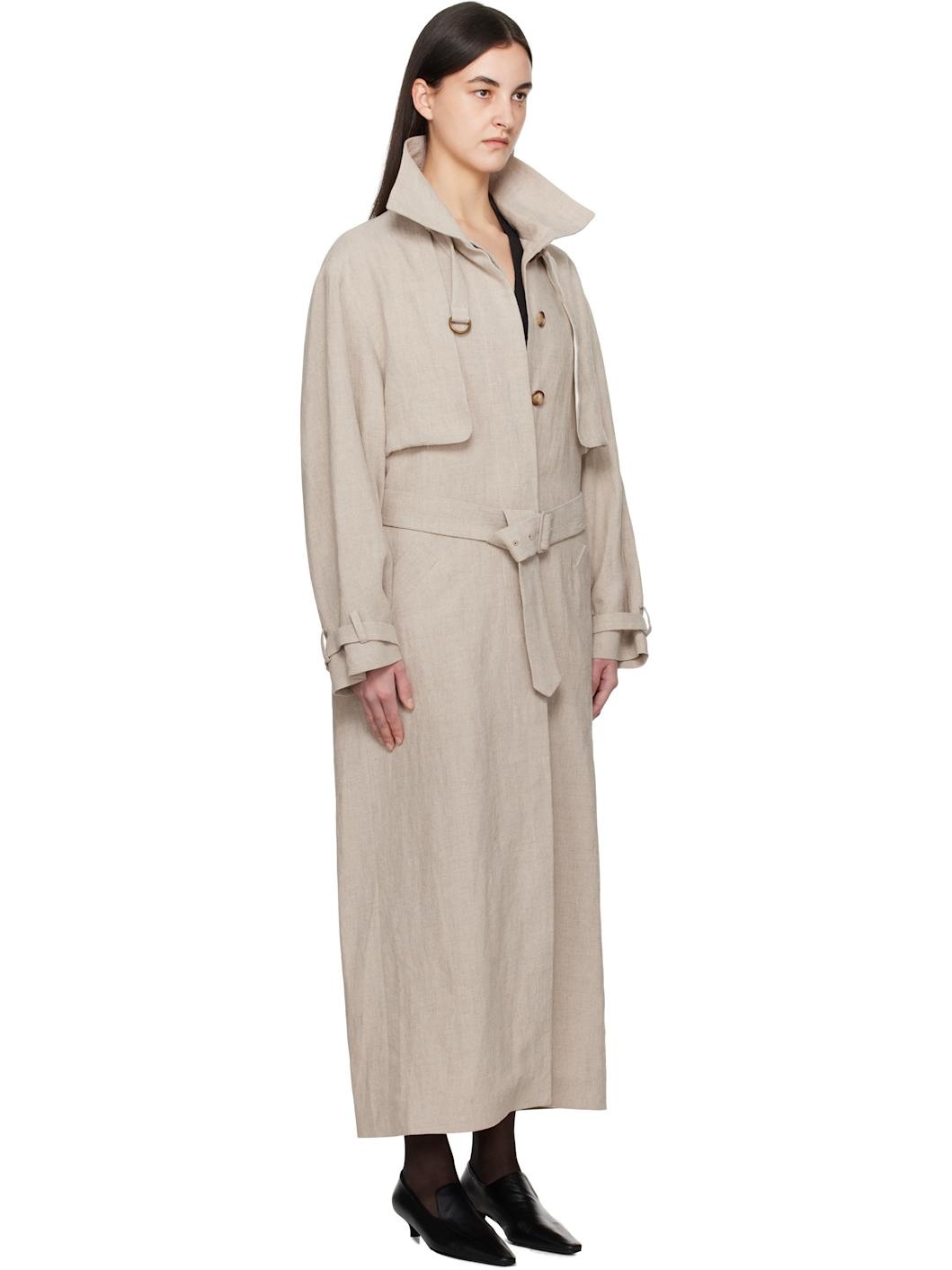 Beige Jocasta Trench Coat - 2