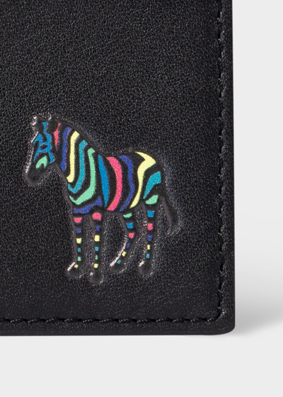 Paul Smith Black 'Zebra' Leather Credit Card Holder outlook