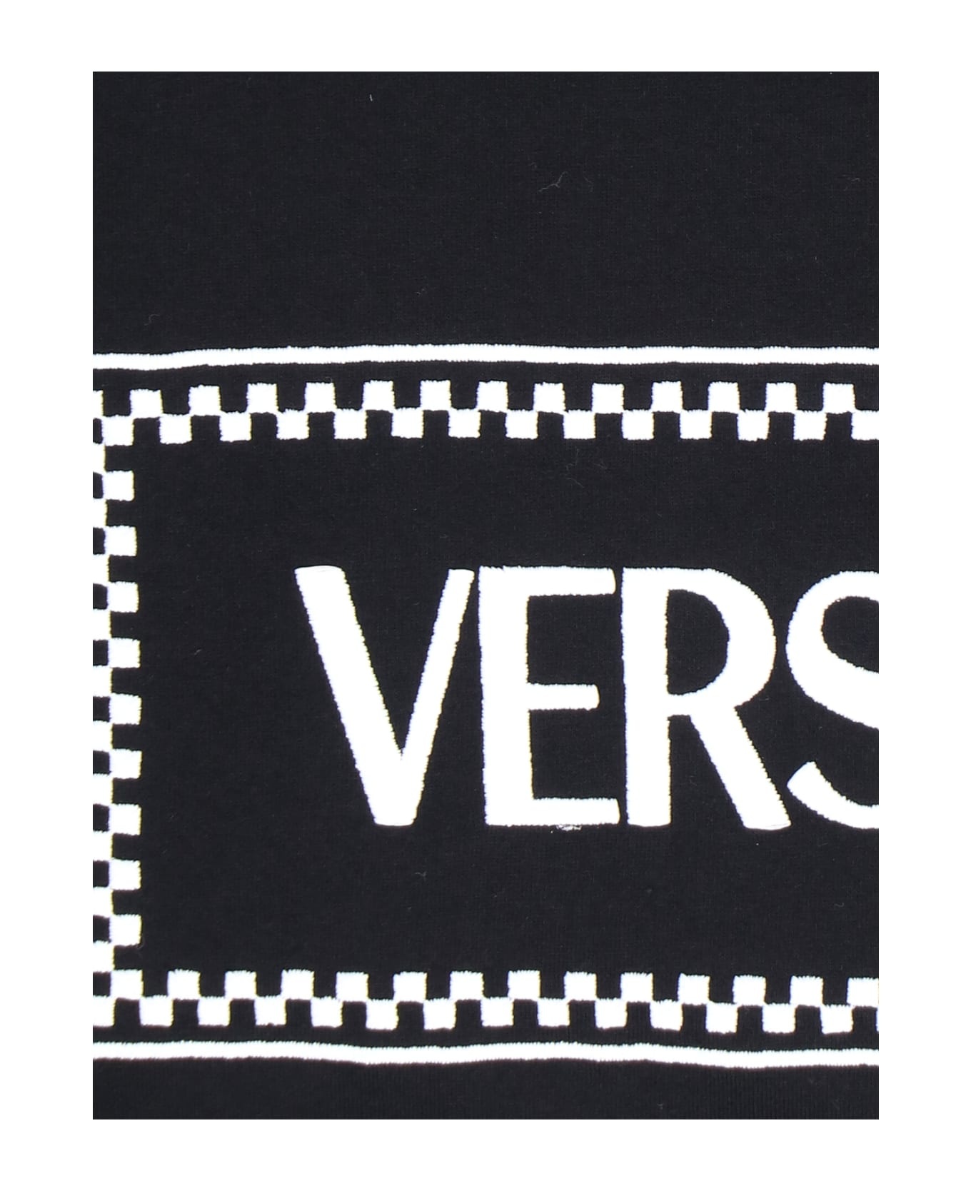 Black Crewneck T-shirt With Contrasting Logo Lettering Print In Cotton Man - 5