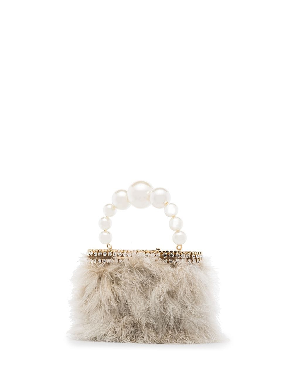 nuvola faux pearl clutch bag - 3