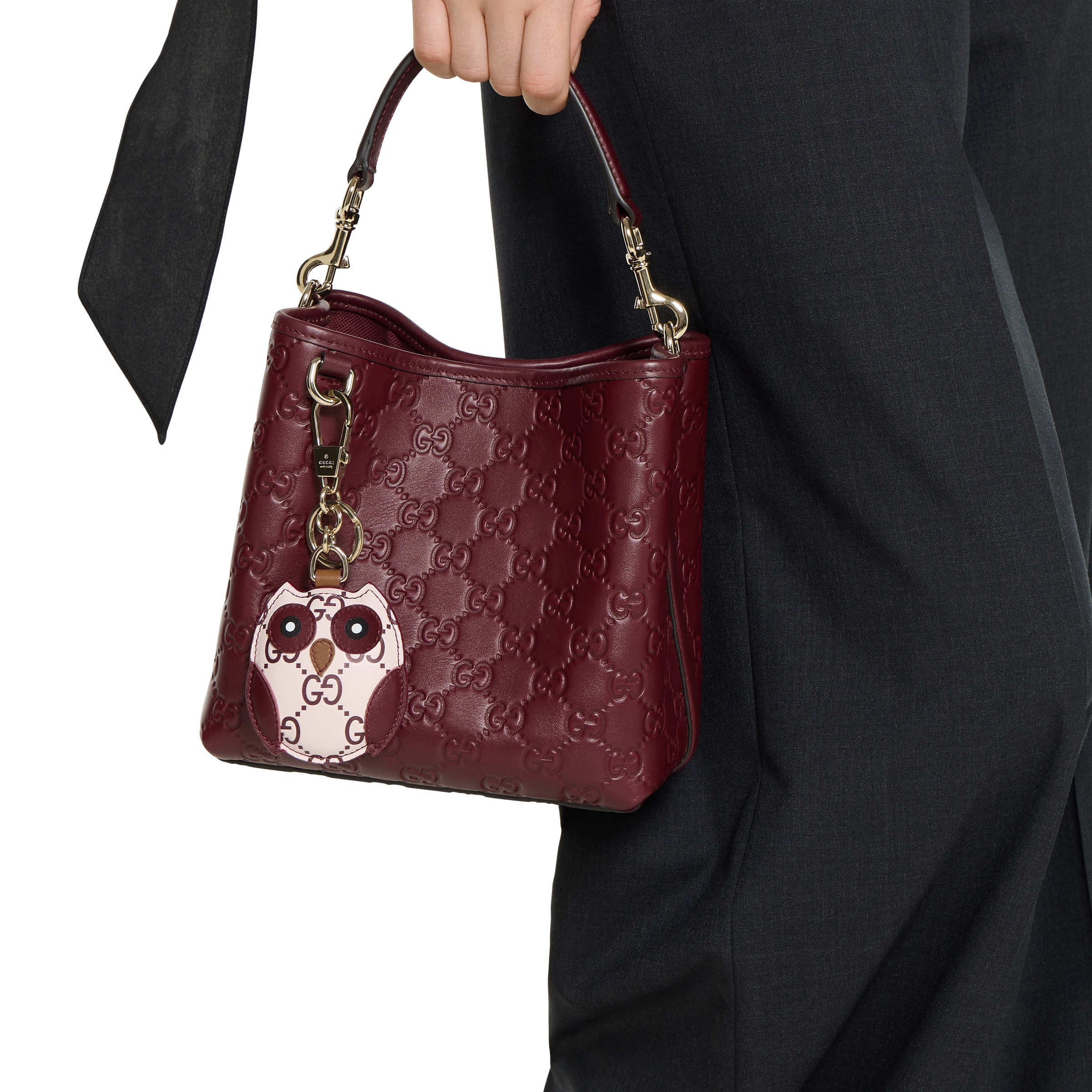 Owl-shaped bag charm - 3