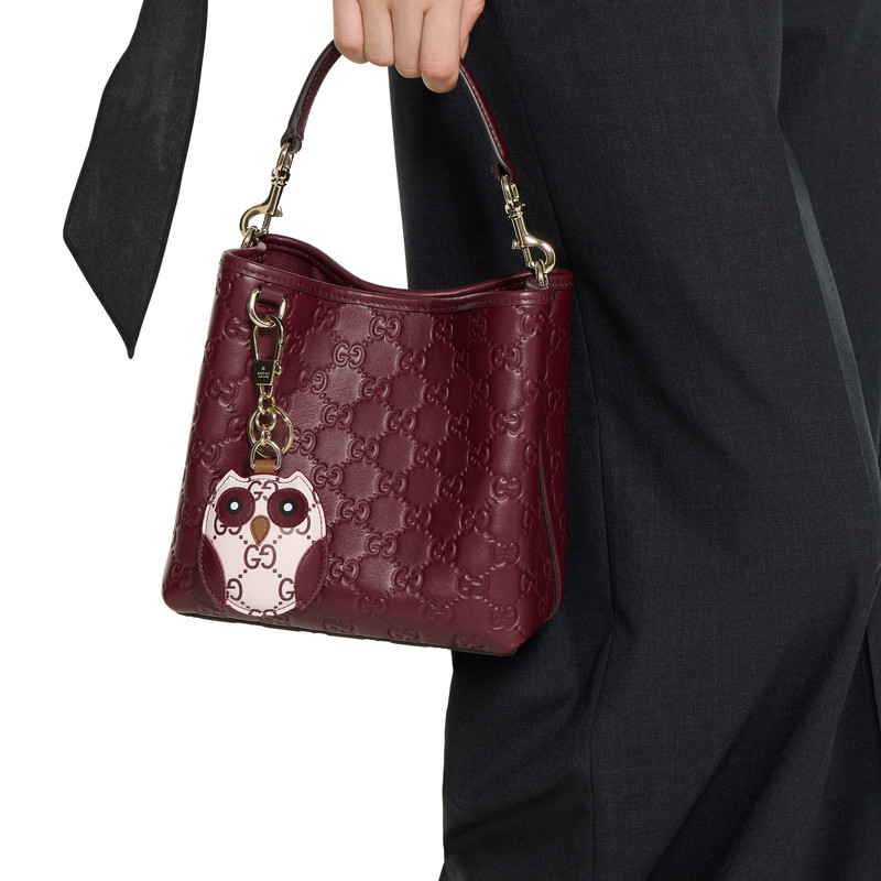 Owl-shaped bag charm 3